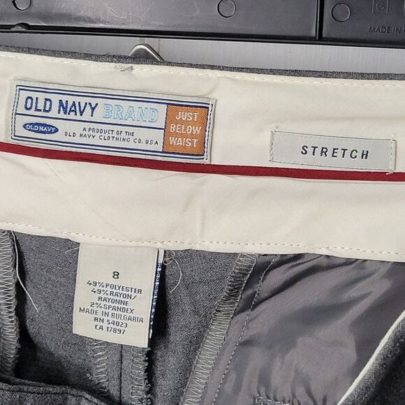 Old Navy Womens Size 8 Gray Solid Stretch Dress Pants - Picture 6 of 10